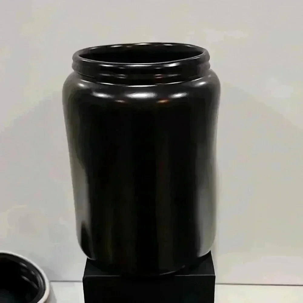 Rae Dunn HAPPY HOWLOWEEN Canister - black - 9' tall -Rae 6" diemeter K701907 - Picture 5 of 7